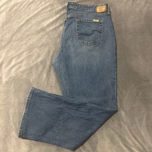 Levi Strauss Signature / vintage / mid-rise boot cut / dark wash / size 18